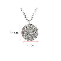 14K White Gold 0.41cttw Round Disc Diamond Necklace - 20 Inches
