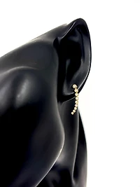 14K Yellow Gold 0.34cttw Diamond Earrings - 21mm