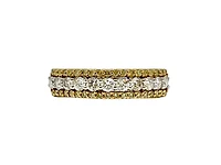 14K Yellow Gold 0.80cttw Diamond Pave Band - Size 6.5