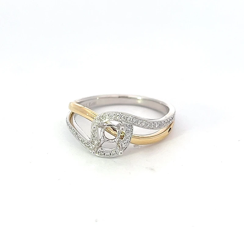 14K Round Brilliant Cut Diamond Ring - / 4.5