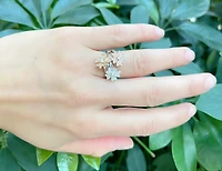 14K Tri Tone Gold 0.30cttw Diamond Ring, size 5.5