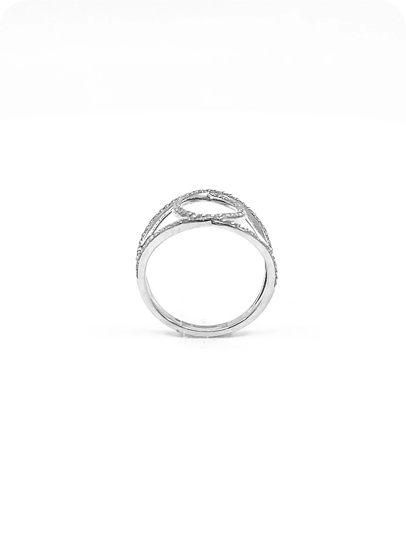 10K White Gold 0.45cttw Diamond Ring, 6.5 - /