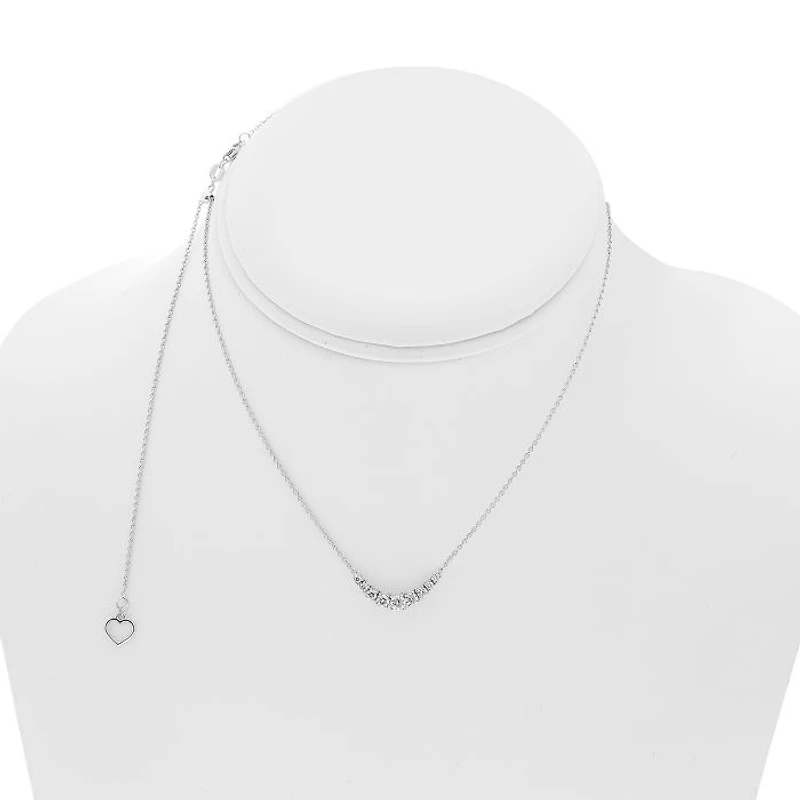 14K White Gold 0.50cttw Diamond Necklace, 18"
