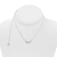 14K White Gold 0.50cttw Diamond Necklace, 18"