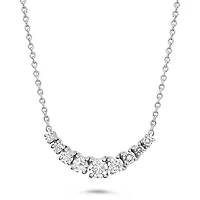 14K White Gold 0.50cttw Diamond Necklace, 18"