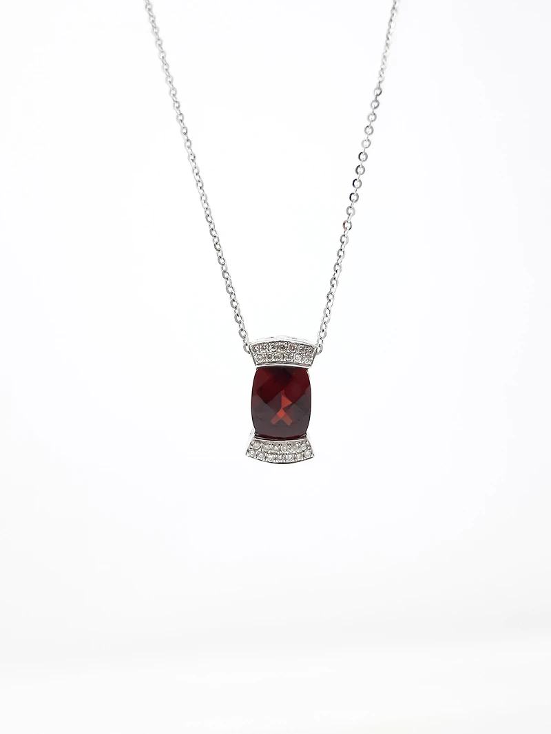Garnet and Diamond Pendant
