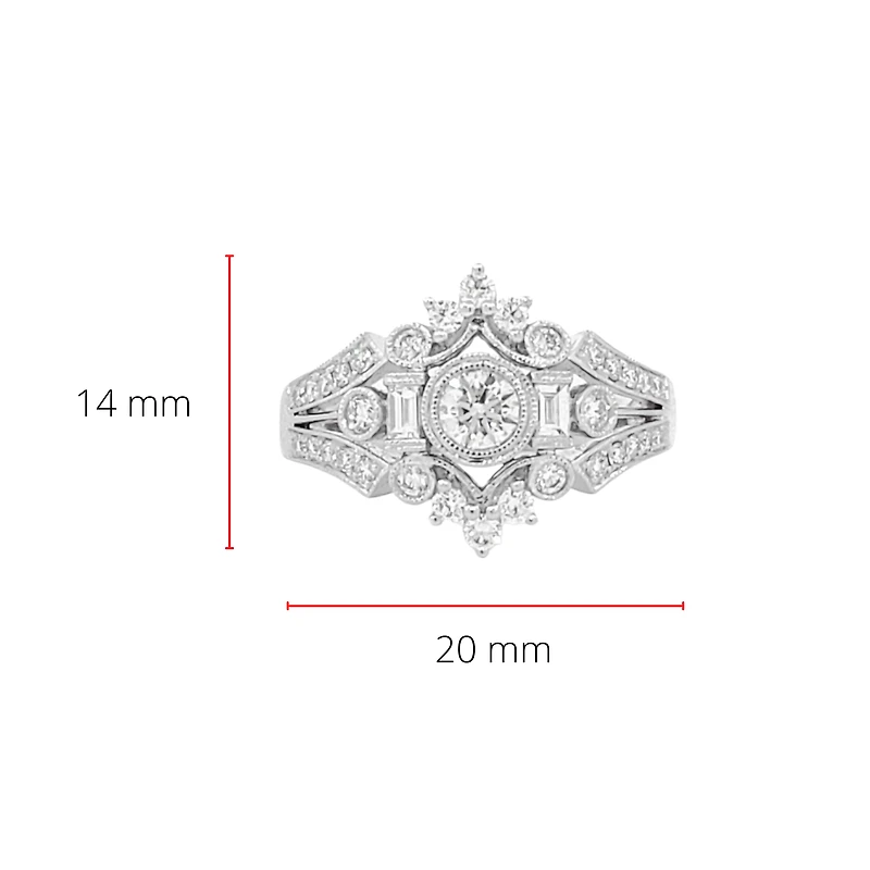 14K White Gold 0.75cttw Diamond Ring
