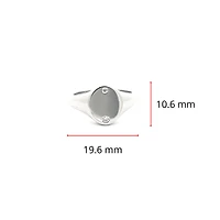 Silver 925 High Polish Cubic Zirconia Engravable Ring