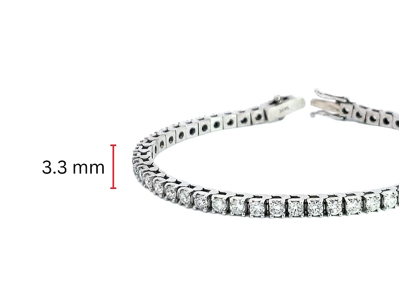 14K White Gold 4.60cttw Diamond Tennis Bracelet, 7"