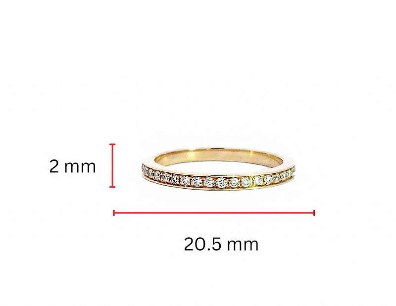 14K Yellow Gold 0.40cttw Diamond Eternity Ring, size 6