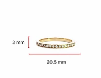 14K Yellow Gold 0.40cttw Diamond Eternity Ring, size 6