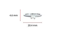 14K White Gold 0.45cttw Princess Cut Diamond Engagement Ring