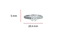 14K White Gold 1.03cttw Round Brilliant Cut Diamond Engagement Ring