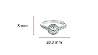 14K White Gold 0.67cttw Round Brilliant Cut Diamond Halo Engagement Ring