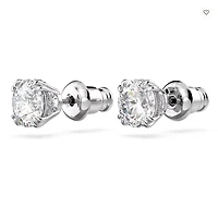 Swarovski Constella/Stilla stud earrings, Round cut, White, Rhodium plated - 5636712/5648992 (SS)