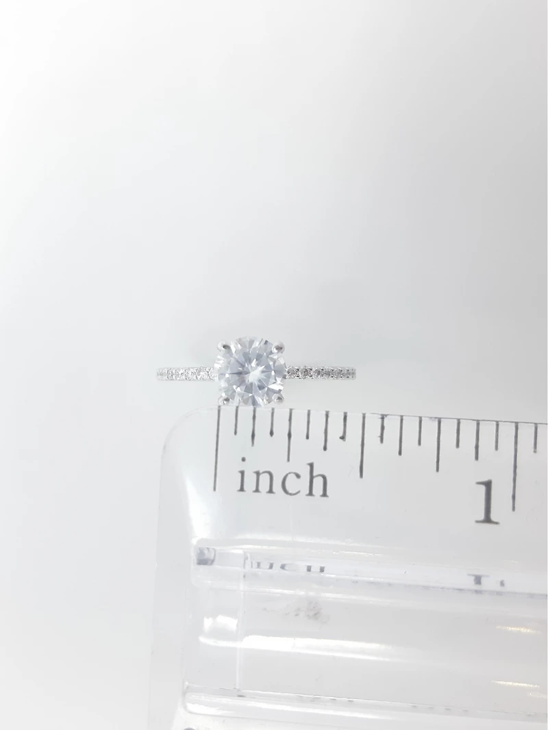 Diamond and Moissanite Engagement Ring