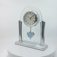 Heart Pendulum Glass Clock