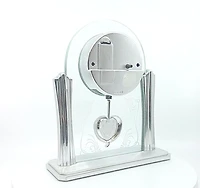 Heart Pendulum Glass Clock