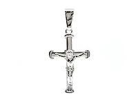 925 Sterling Silver 33mm x 20mm Hollow Crucifix Cross Charm - Large