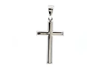 925 Sterling Silver 23mm x 13mm Hollow Cross Charm