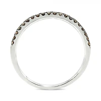 14K White, Yellow or Rose Gold 0.15cttw Champagne Diamond Pave Band - 14K White Gold