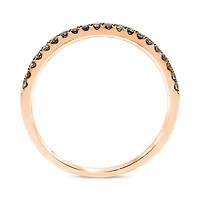 14K White, Yellow or Rose Gold 0.15cttw Champagne Diamond Pave Band - 14K White Gold