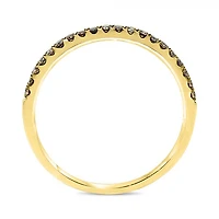 14K White, Yellow or Rose Gold 0.15cttw Champagne Diamond Pave Band - 14K White Gold
