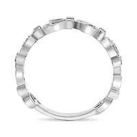 14K White, Yellow or Rose Gold 0.16cttw Diamond Ivy Scroll Band - 14K White Gold