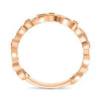 14K White, Yellow or Rose Gold 0.16cttw Diamond Ivy Scroll Band - 14K White Gold