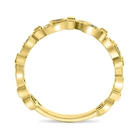 14K White, Yellow or Rose Gold 0.16cttw Diamond Ivy Scroll Band - 14K White Gold
