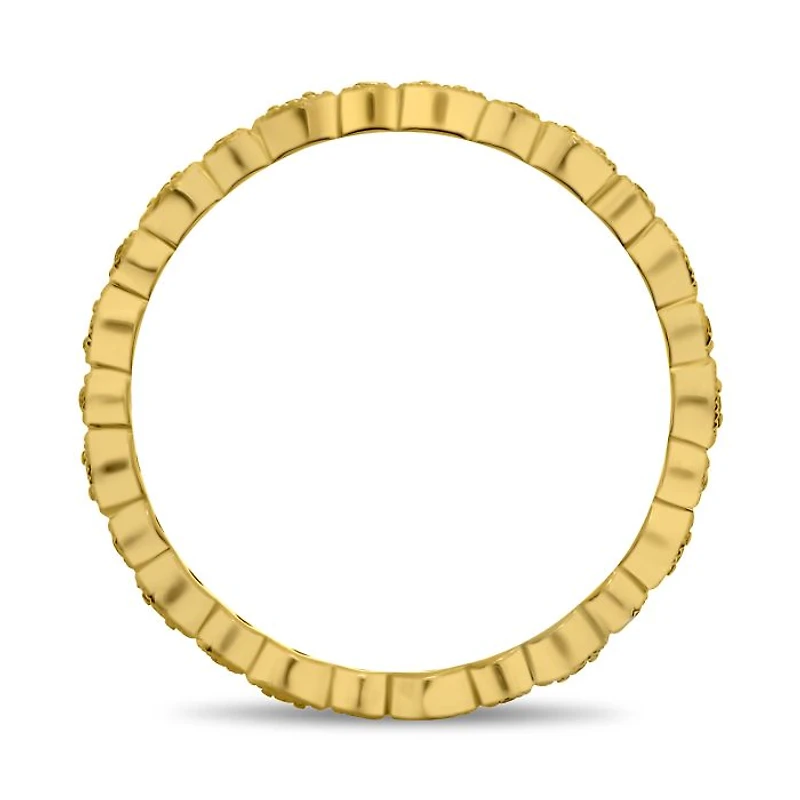 14K White, Yellow or Rose Gold 0.07cttw Diamond Marquise & Dot Eternity Band - 14K White Gold