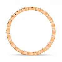 14K White, Yellow or Rose Gold 0.06cttw Diamond Milgrain Eternity Band - 14K White Gold