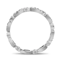 14K White, Yellow or Rose Gold 0.22cttw Diamond Paisley Eternity Band - 14K White Gold