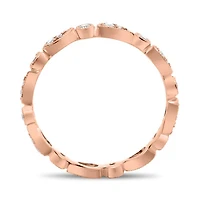 14K White, Yellow or Rose Gold 0.22cttw Diamond Paisley Eternity Band - 14K White Gold
