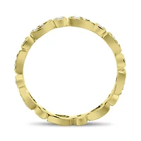 14K White, Yellow or Rose Gold 0.22cttw Diamond Paisley Eternity Band - 14K White Gold