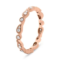 14K White, Yellow or Rose Gold 0.22cttw Diamond Paisley Eternity Band - 14K White Gold