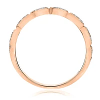 14K White, Yellow or Rose Gold 0.11cttw Diamond Milgrain Marquise Ring - 14K White Gold