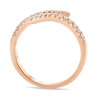 14K White, Yellow or Rose Gold 0.31cttw Diamond Wrap Ring - 14K White Gold