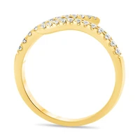 14K White, Yellow or Rose Gold 0.31cttw Diamond Wrap Ring - 14K White Gold
