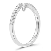 14K White, Yellow or Rose Gold 0.31cttw Diamond Wrap Ring - 14K White Gold