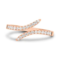 14K White, Yellow or Rose Gold 0.31cttw Diamond Wrap Ring - 14K White Gold