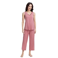 Rose Bamboo Capri Set