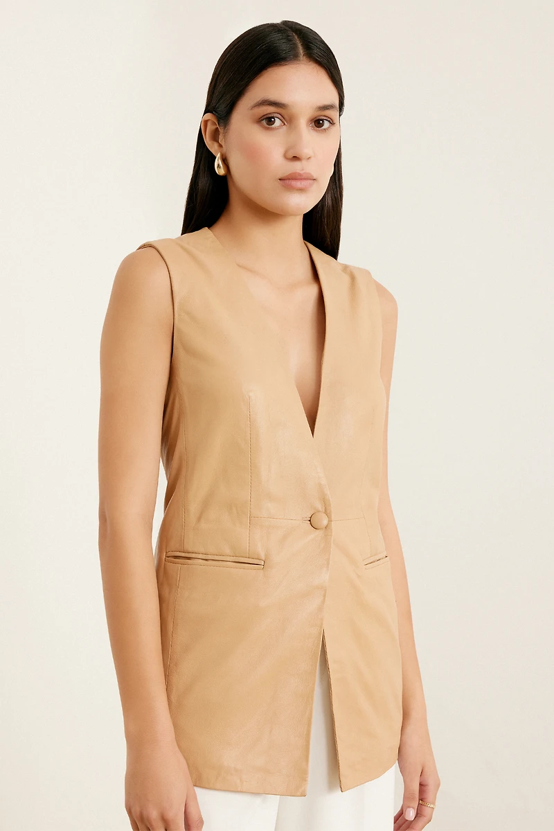 SHARRIE Leather Vest