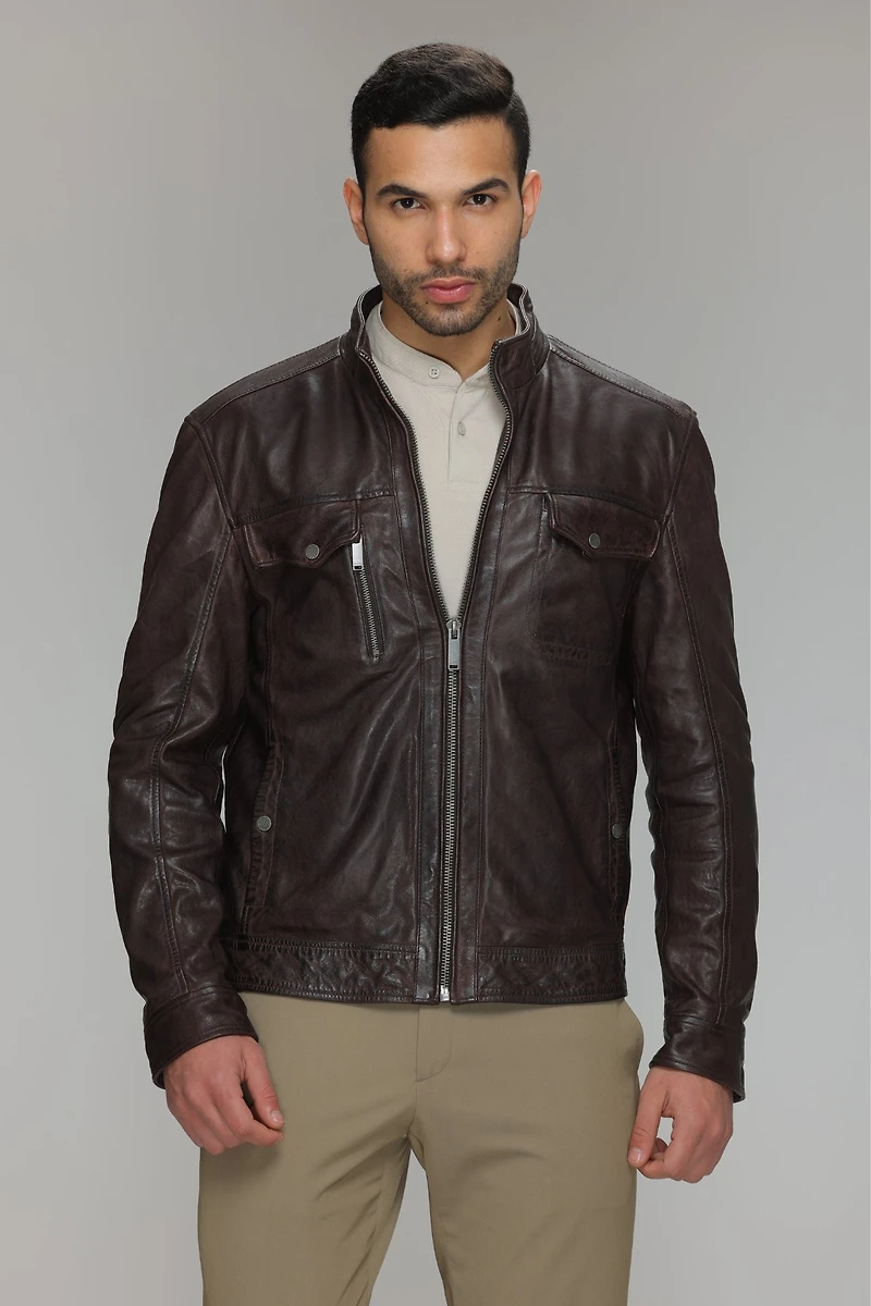 BRENNOX Real Leather Jacket