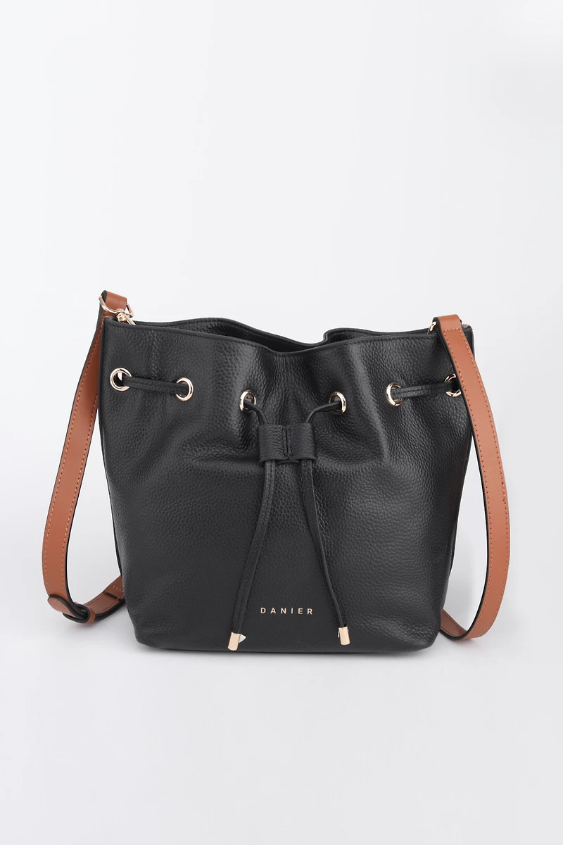ANNYK Leather Bucket Bag
