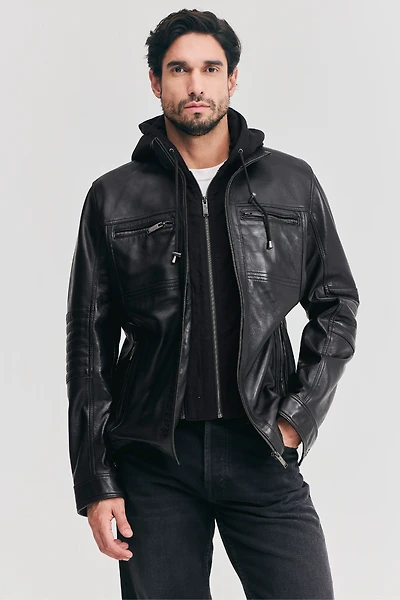 JAXON Genuine Leather Bomber Jacket