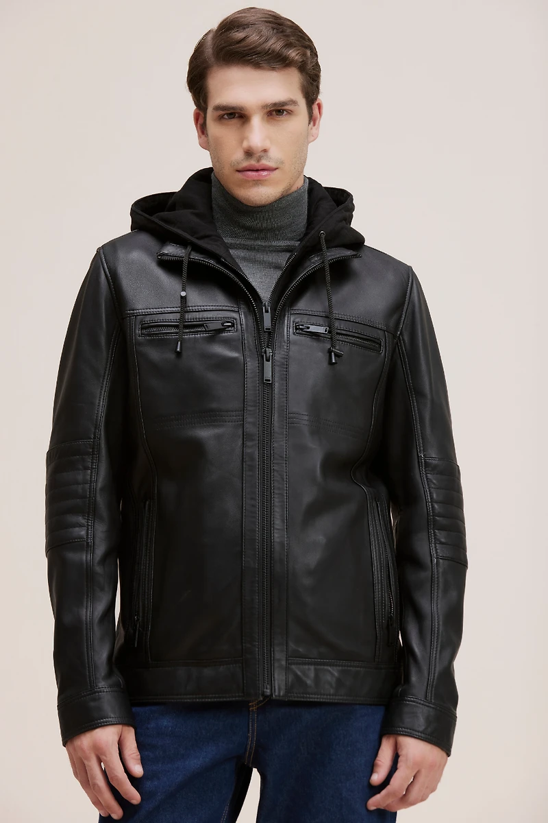 JAXON Genuine Leather Bomber Jacket