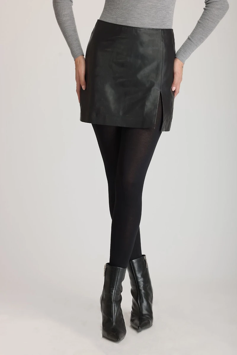 LENNI Women Leather Mini Skirt