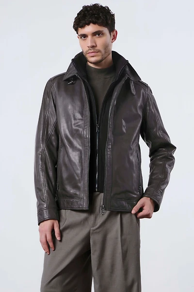 CALLUM Genuine Leather Jacket