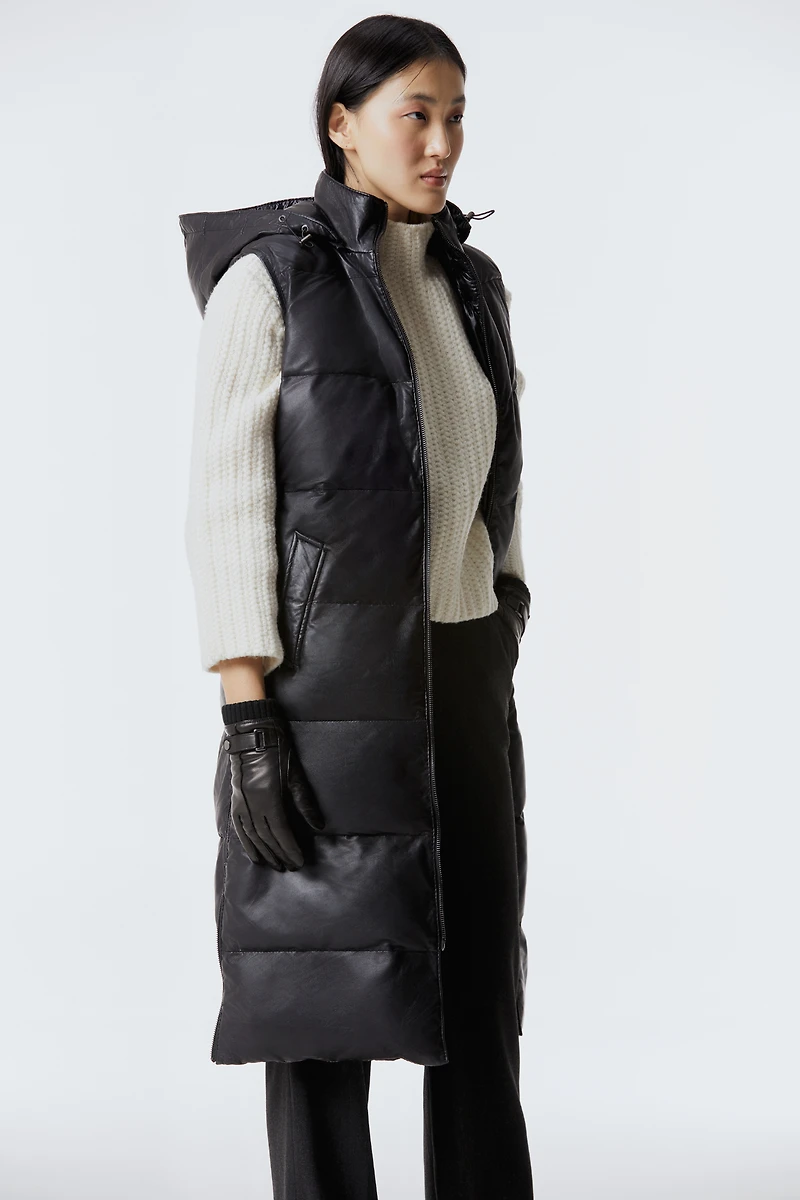 MAVIS Leather Insulated Puffer Vest